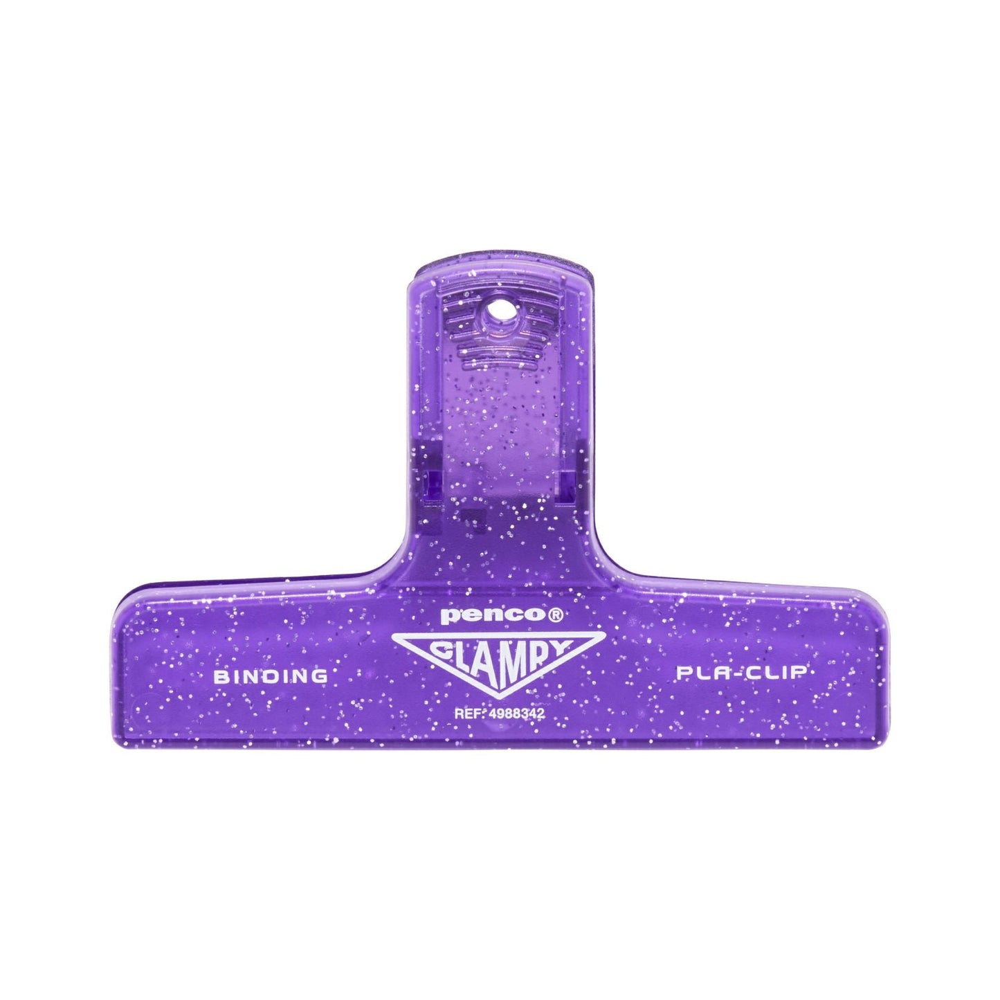 Sparkle Purple Plastic Clampy Binding Clip - Odd Nodd Art Supply
