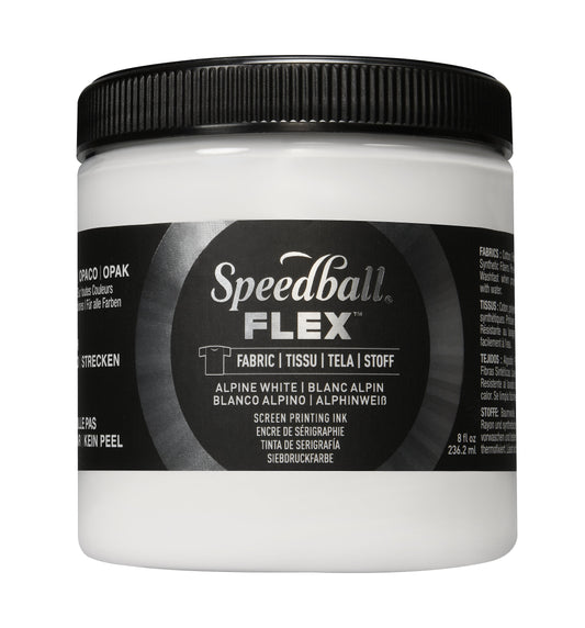 White Speedball Flex Fabric Screen Printing Inks - Odd Nodd Art Supply