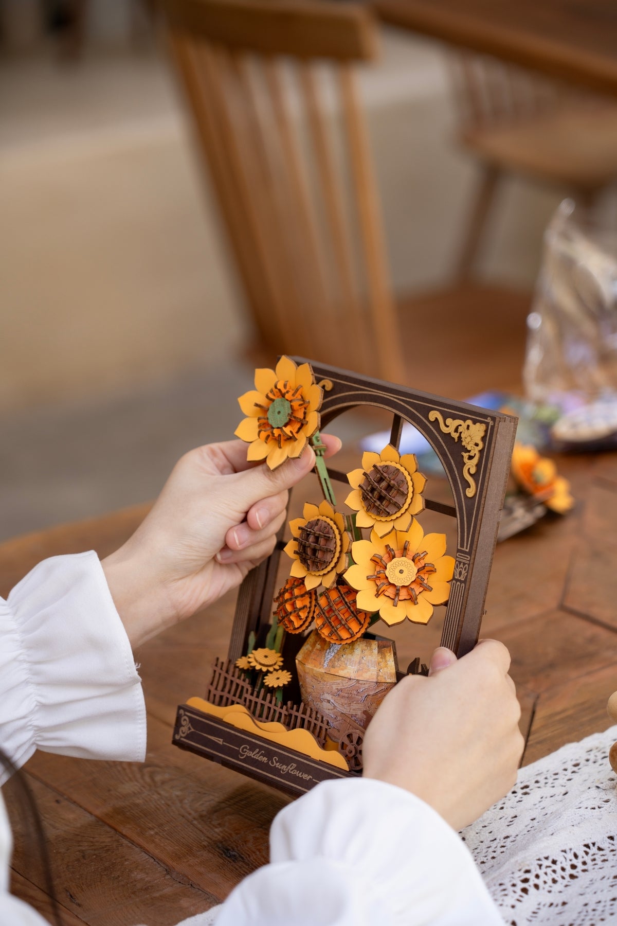 3D Wooden Puzzle: Sunflower