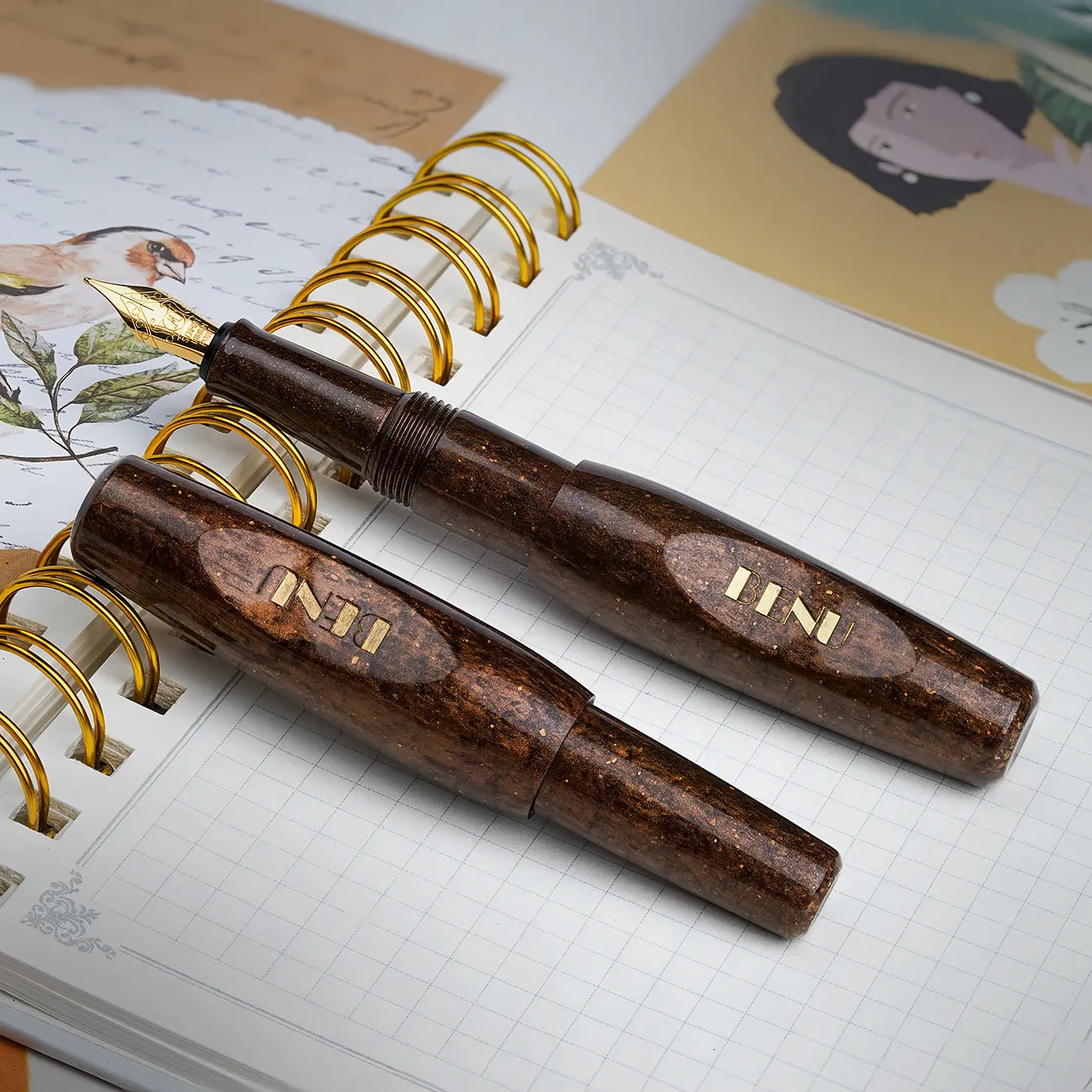 Coffee Brown Pixie Fountain Pen - Odd Nodd Art Supply