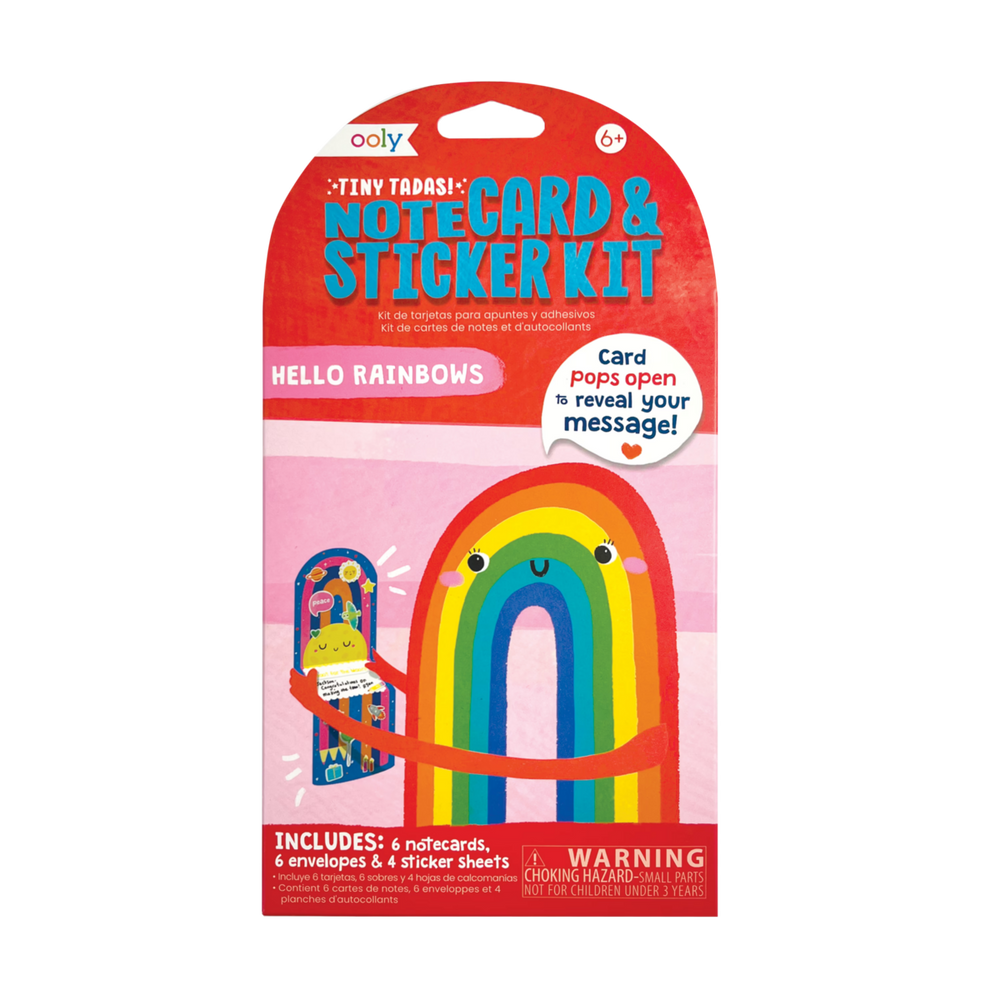 Hello Rainbows Tiny Tadas! Note Cards and Sticker Sets - Odd Nodd Art Supply