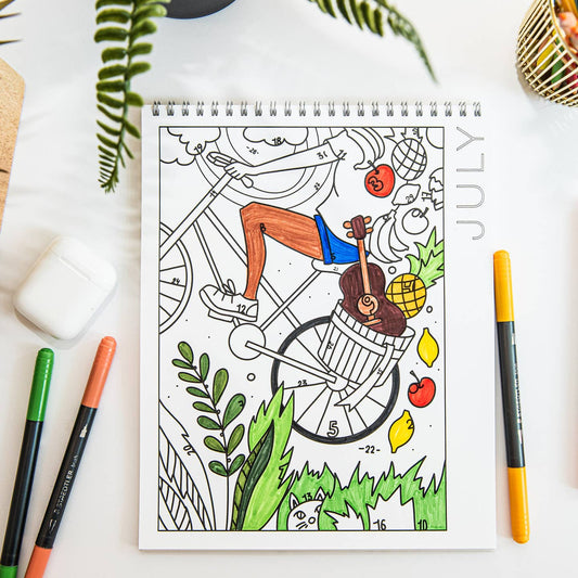 18 Month Color By Day Coloring Book - Odd Nodd Art Supply