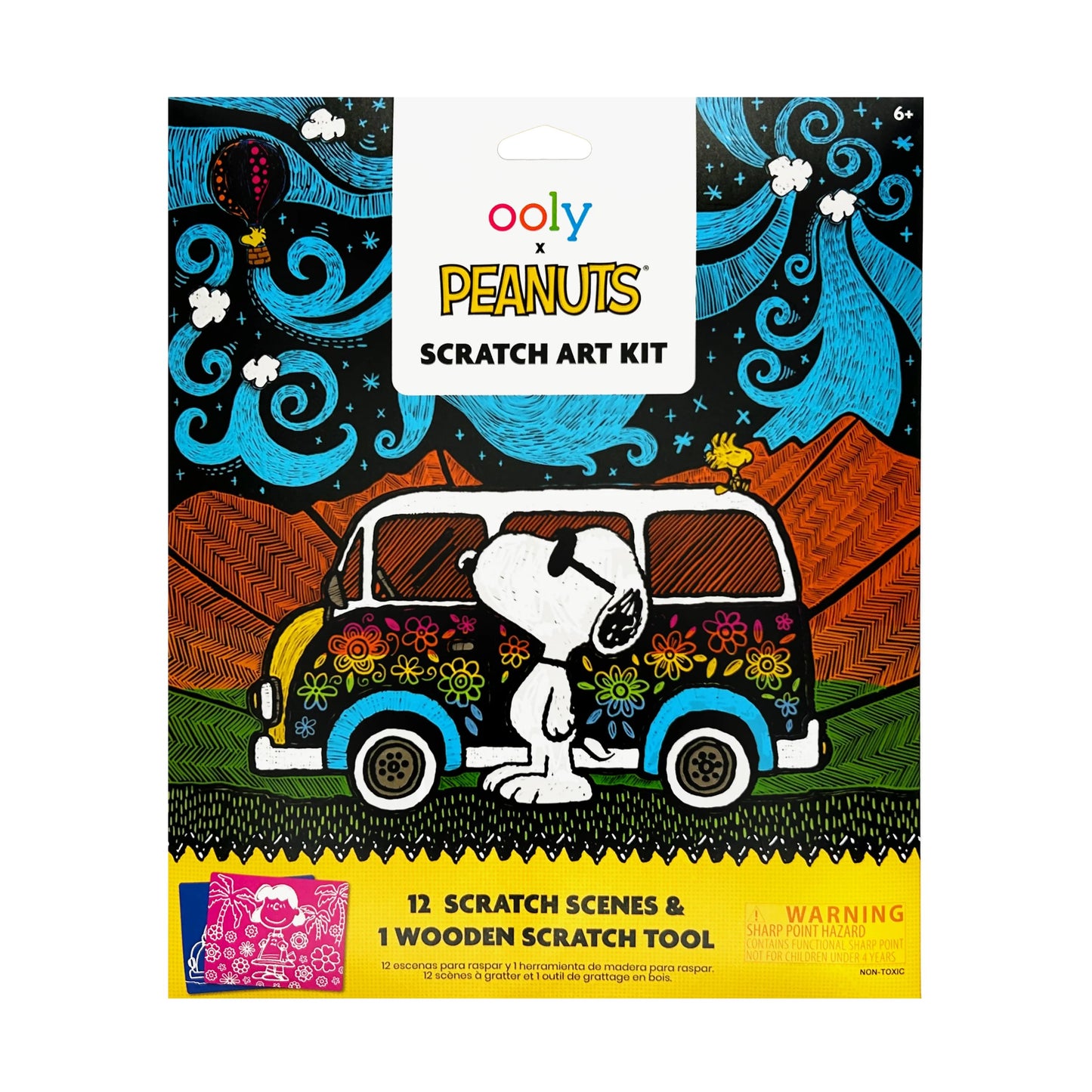 Scratch Art Kit Ooly x Peanuts Art Supply Sets - Odd Nodd Art Supply