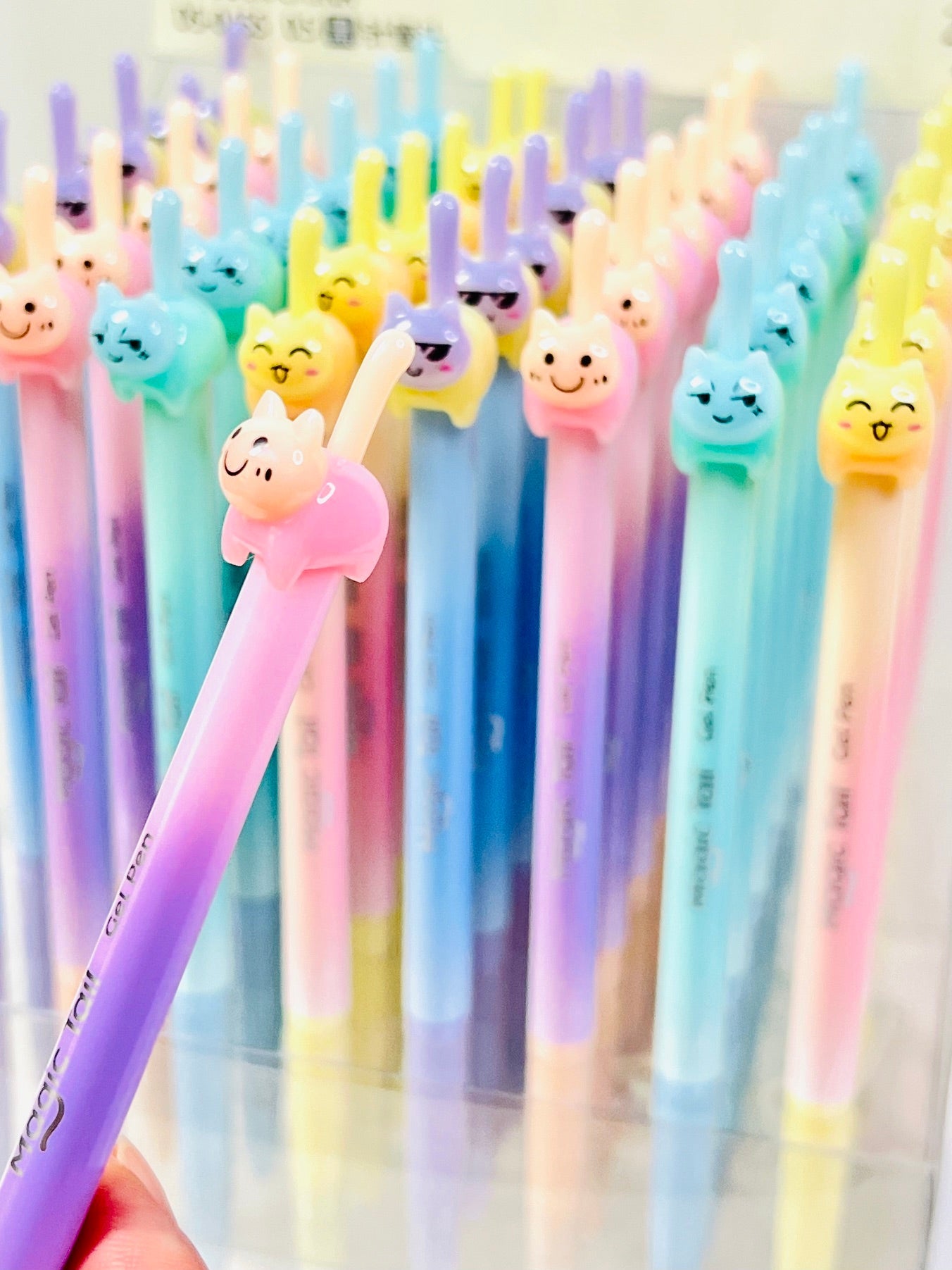 Cat Tail Colors Retractable Gel Pen