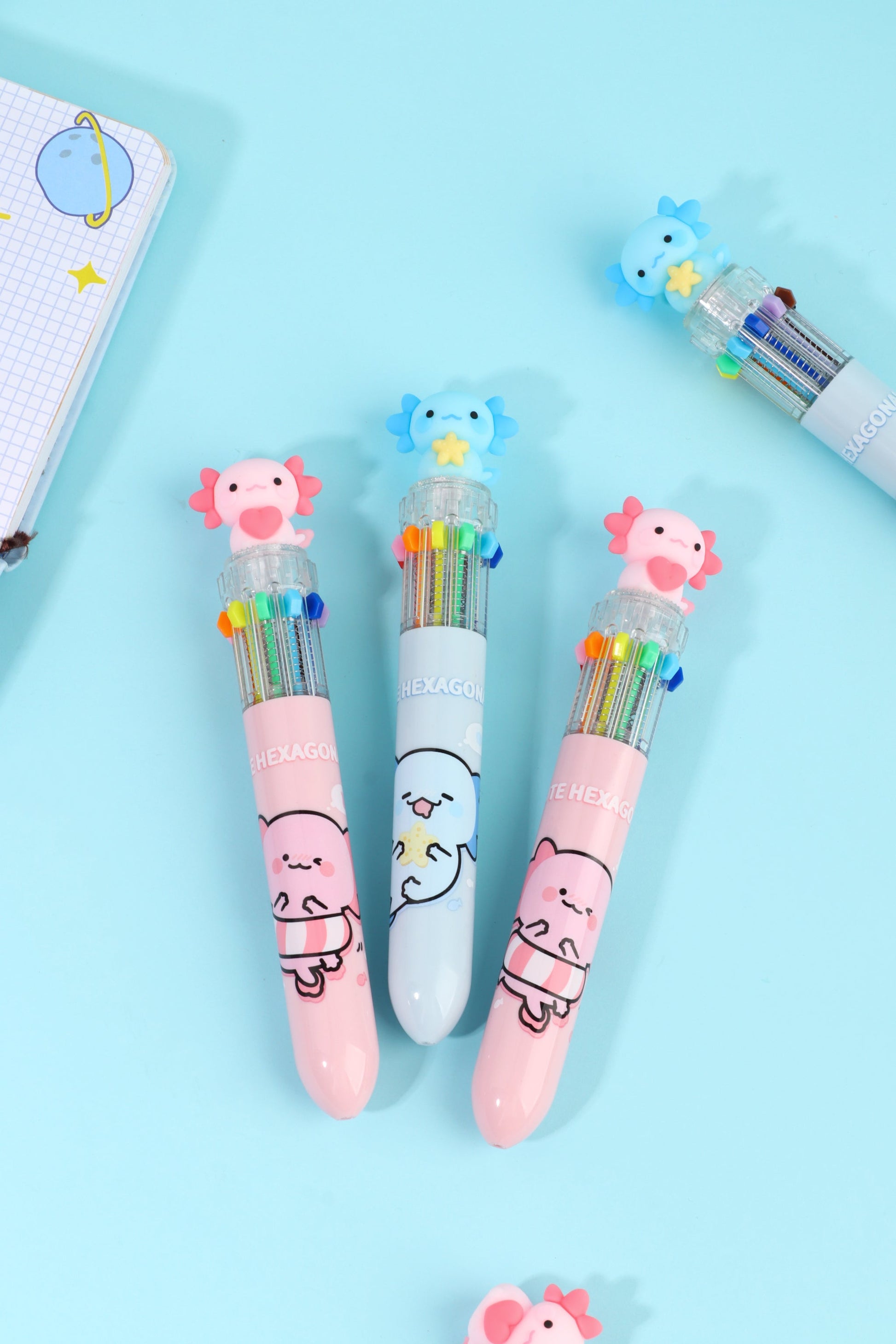 Axolotl 10-Color Retractable Pen