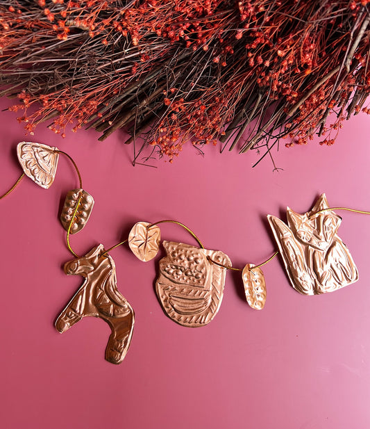 Copper Holiday Garland Metal Embossing Kit