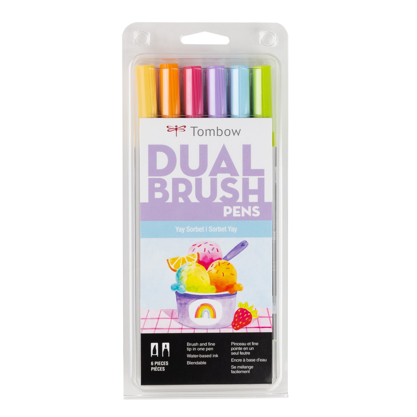 Yay Sorbet 6 Dual Brush Pen Sets - Odd Nodd Art Supply