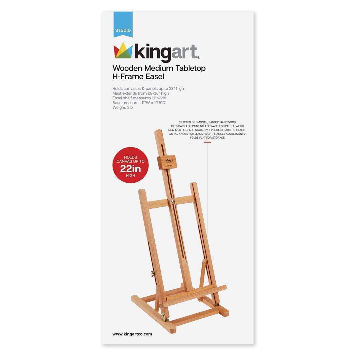 Wood Tabletop Medium H-Frame Easel