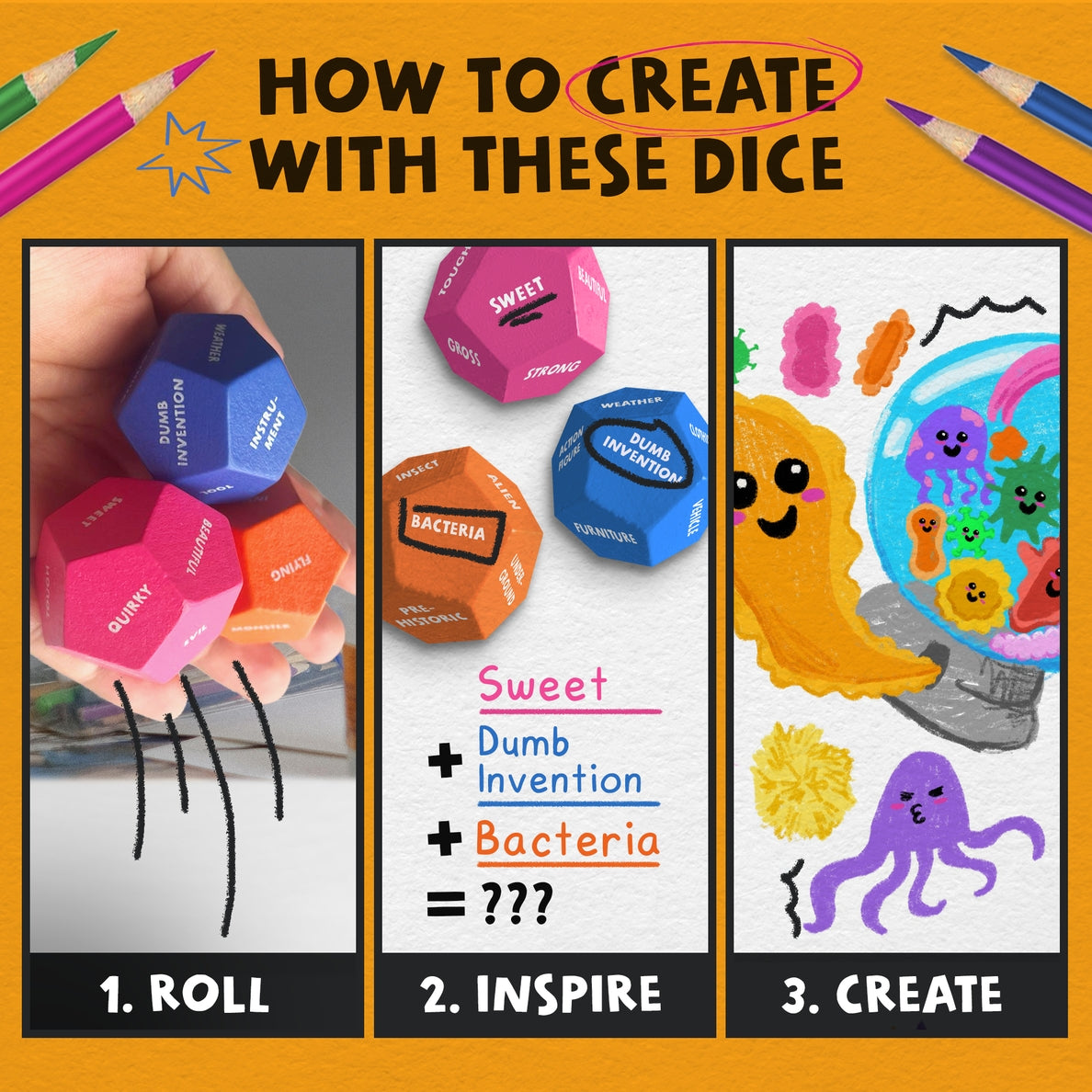How to Use Art Dice: Roll, Inspire, Create