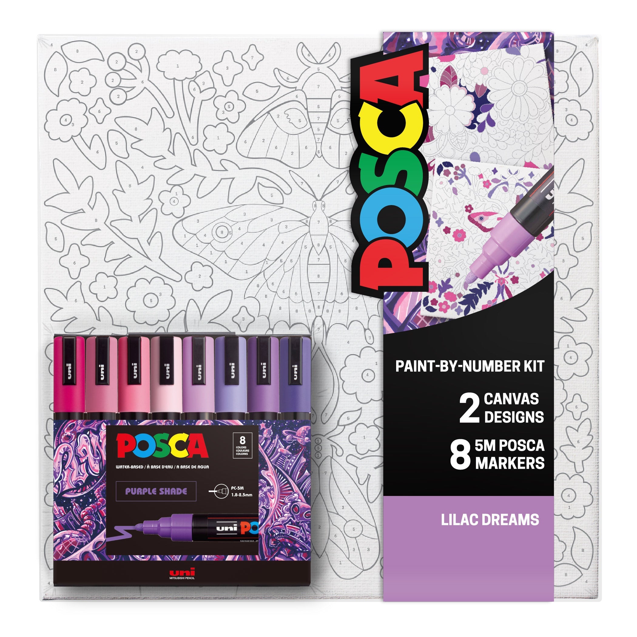 POSCA Paint-By-Number Canvas Kit including Markers – Odd Nodd Art