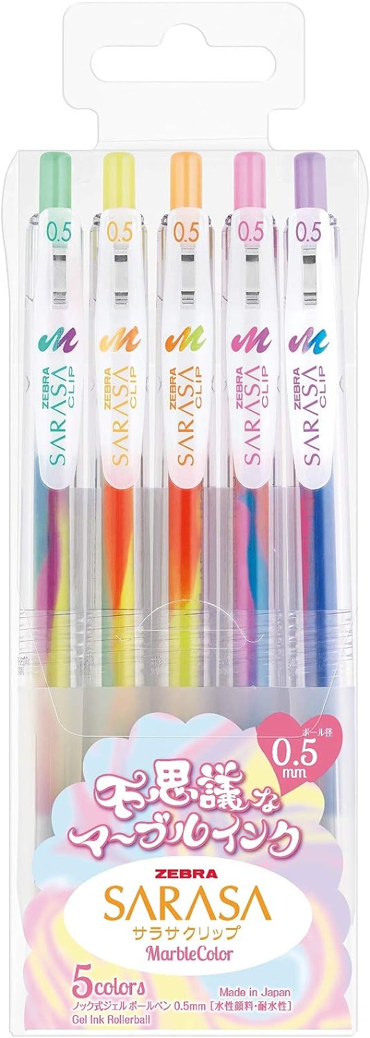 Sarasa Clip 0.5mm Marble Colors - Odd Nodd Art Supply