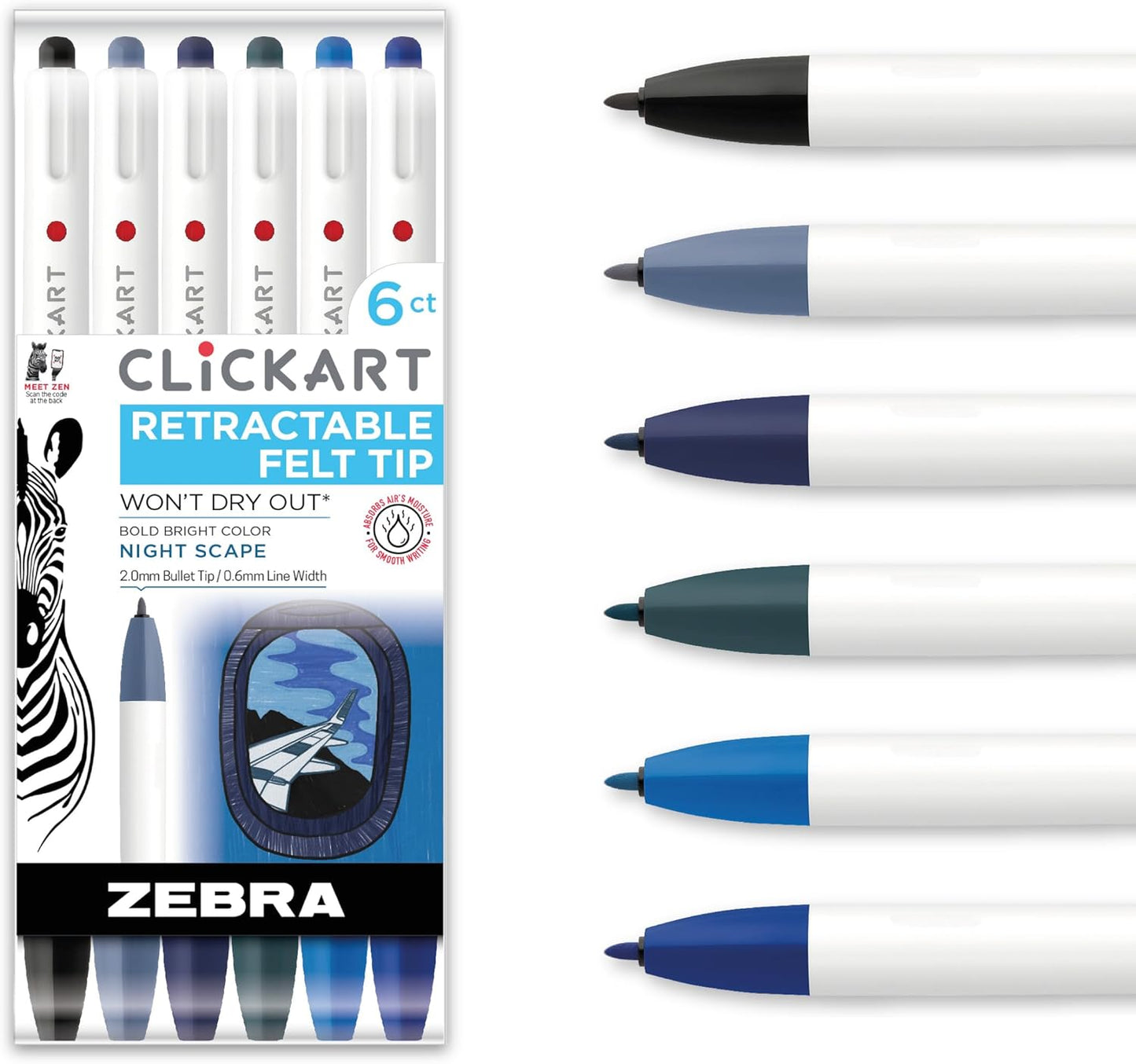 Night Scape ClickArt Retractable Marker Pen Sets - Odd Nodd Art Supply