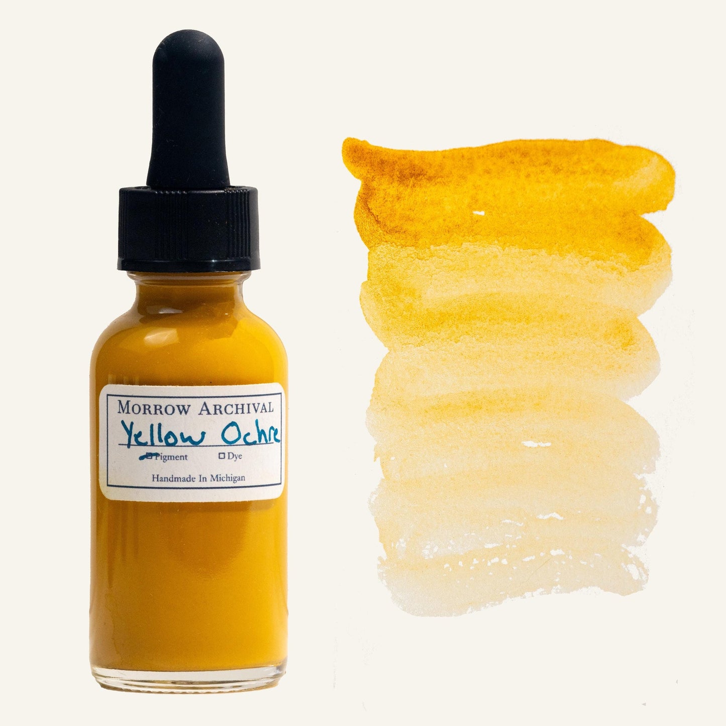 Yellow Ochre Morrow Watercolor Ink Bottle - Odd Nodd Art Supply