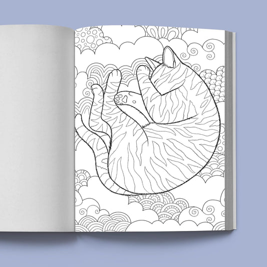 Stress Relief Cat Coloring Book: Calming and Adorable Designs for Adults