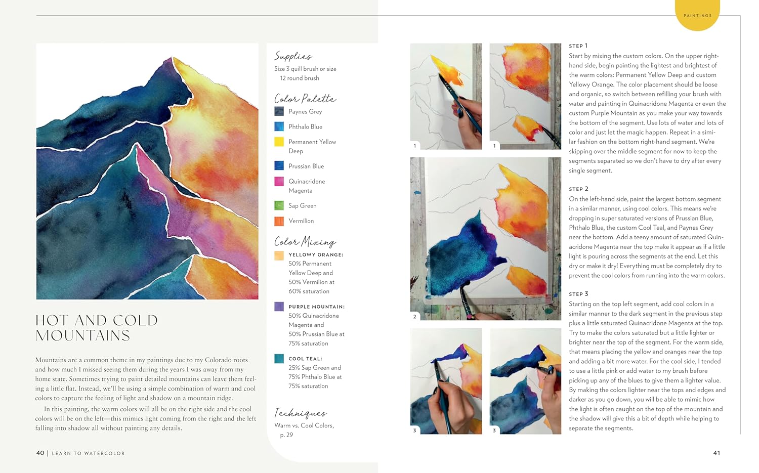 Learn to Watercolor: 20 Step-By-Step Beginner-Friendly Lessons on Watercolor Paper - Includes Watercolor Pad with Sketches - No Drawing Required! (Watercolor This Book)