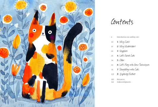 Painting Cats: Curious, Mindful & Free-Spirited Watercolors by Terry Runyan - Odd Nodd Art Supply