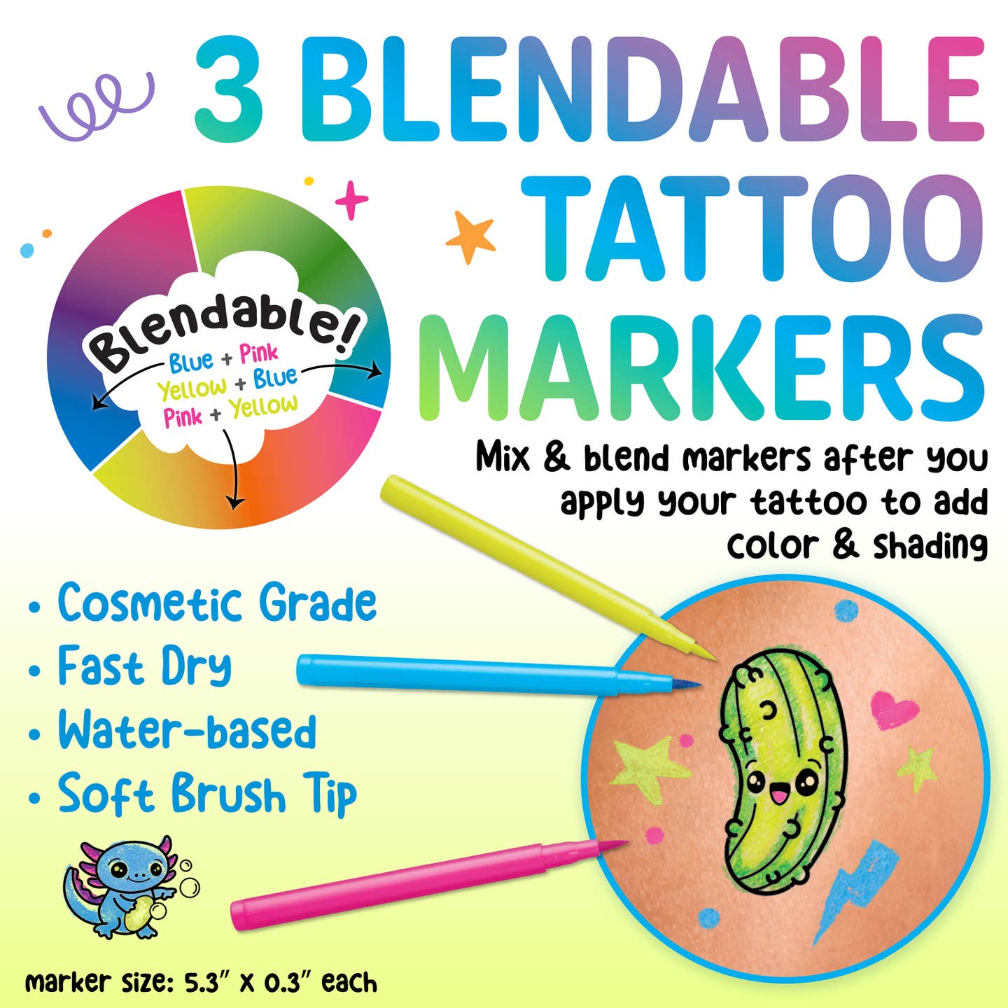 Neon Color In Temporary Tattoo Craft Kit