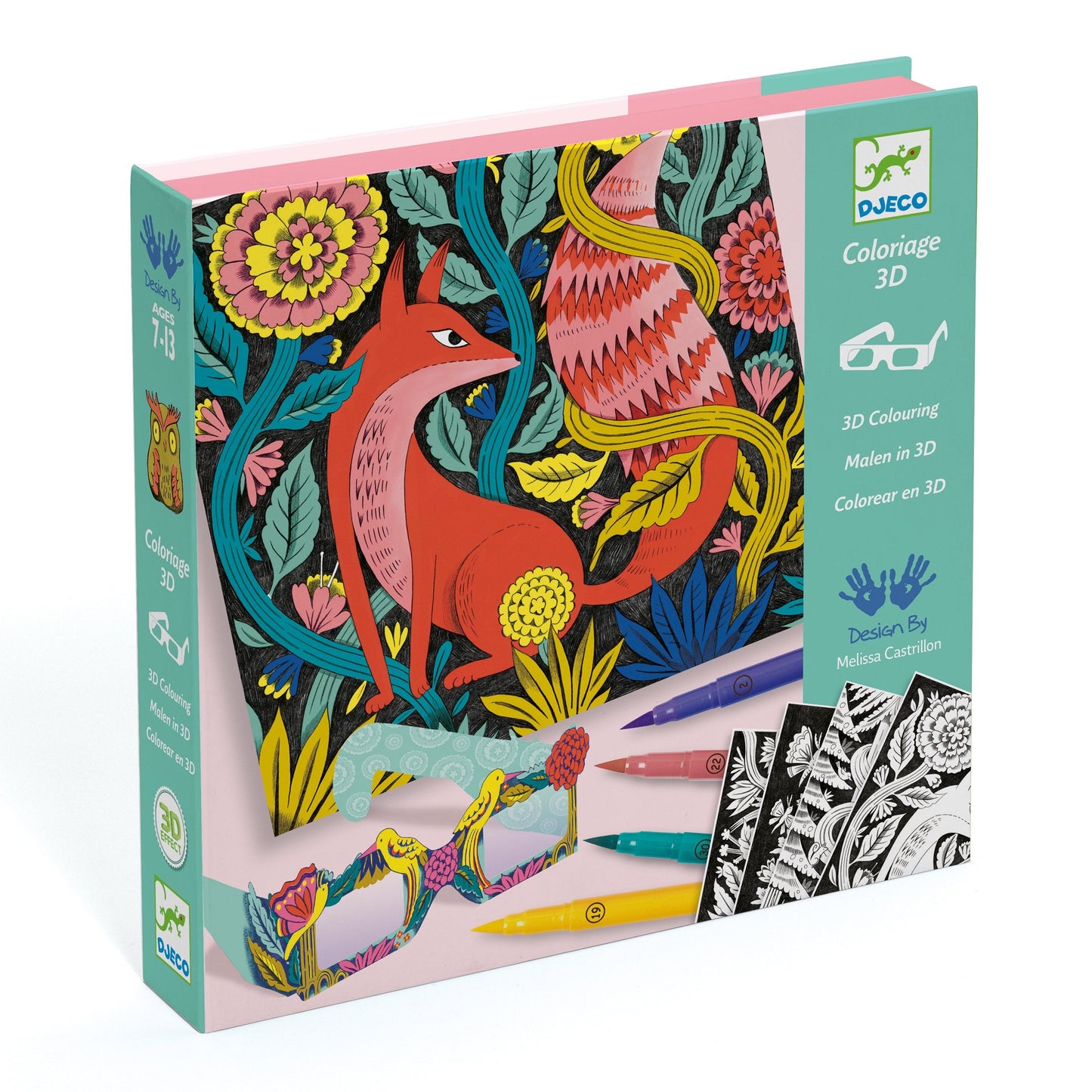 Fantasy Forest 3D Felt Tip Marker Coloring Activity - Odd Nodd Art Supply