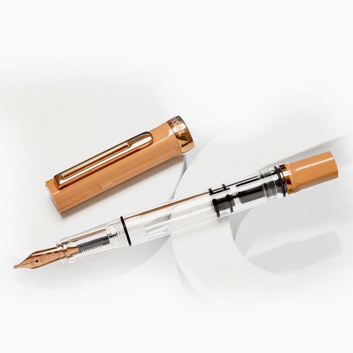 Caffè w/Bronze - Fine Nib Eco Fountain Pen - Odd Nodd Art Supply
