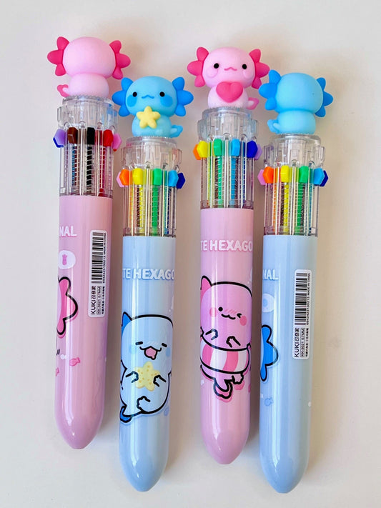 Axolotl 10-Color Retractable Pen