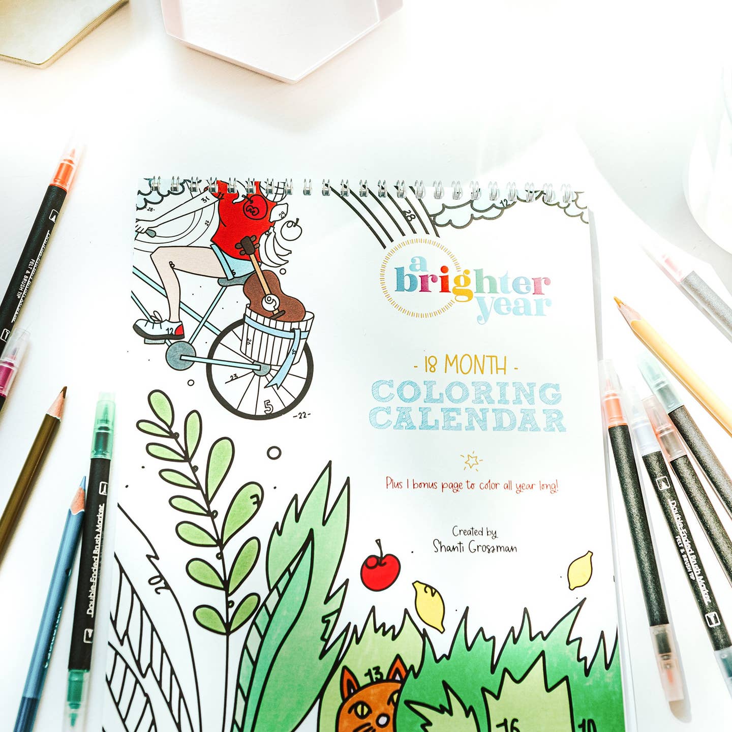 18 Month Color By Day Coloring Book - Odd Nodd Art Supply