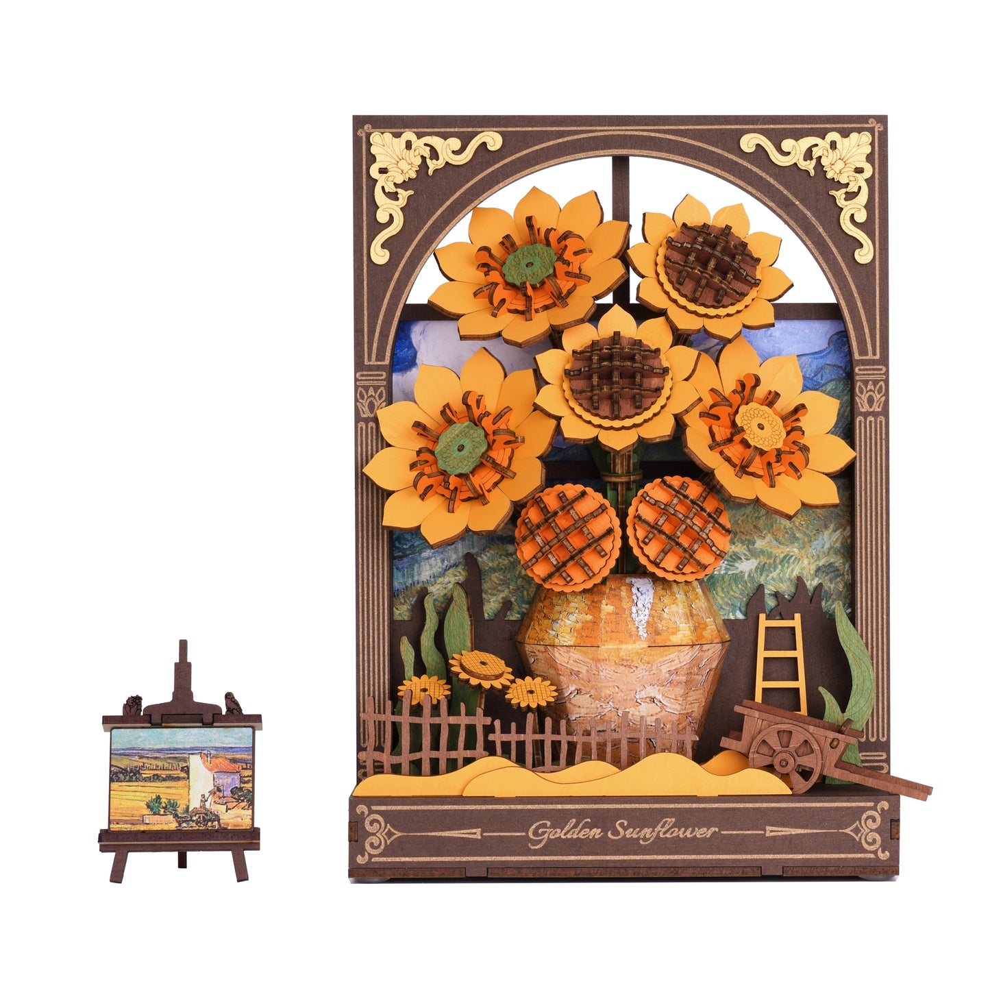 3D Wooden Puzzle: Sunflower
