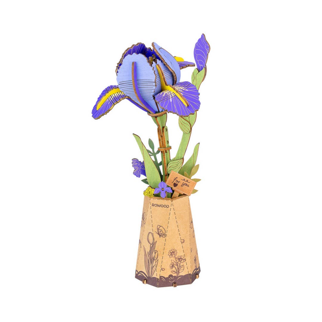 3D Wooden DIY Flower Puzzle Sets