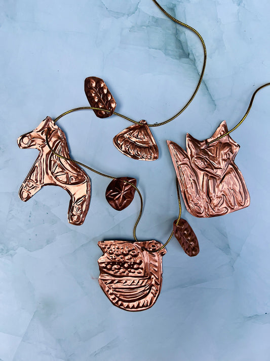 Copper Holiday Garland Metal Embossing Kit