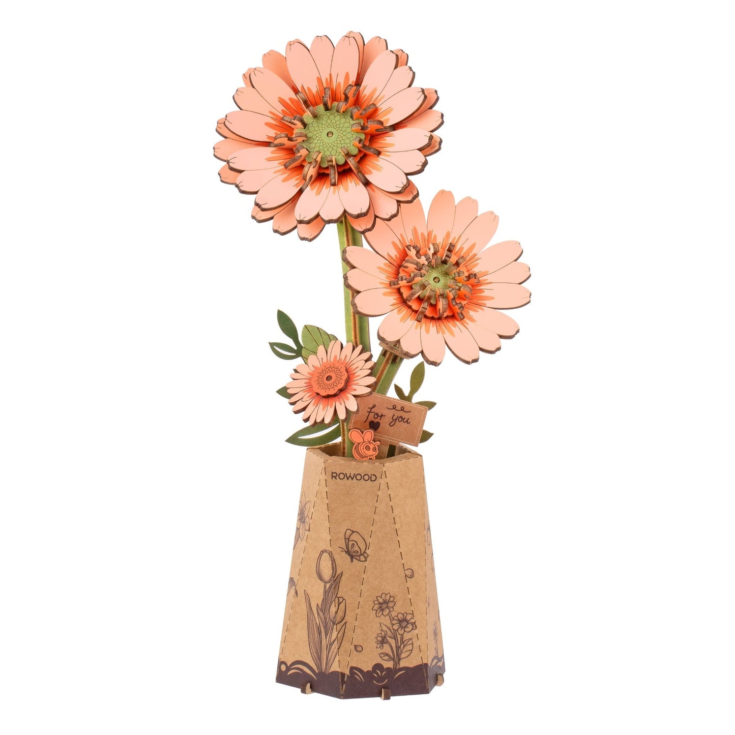 3D Wooden DIY Flower Puzzle Sets - Odd Nodd Art Supply