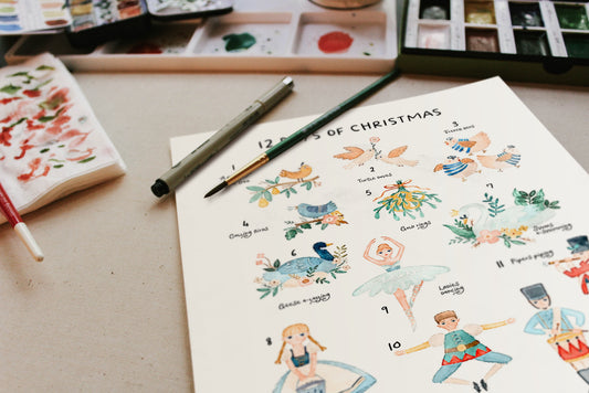 12 Days of Christmas Watercolor Kit