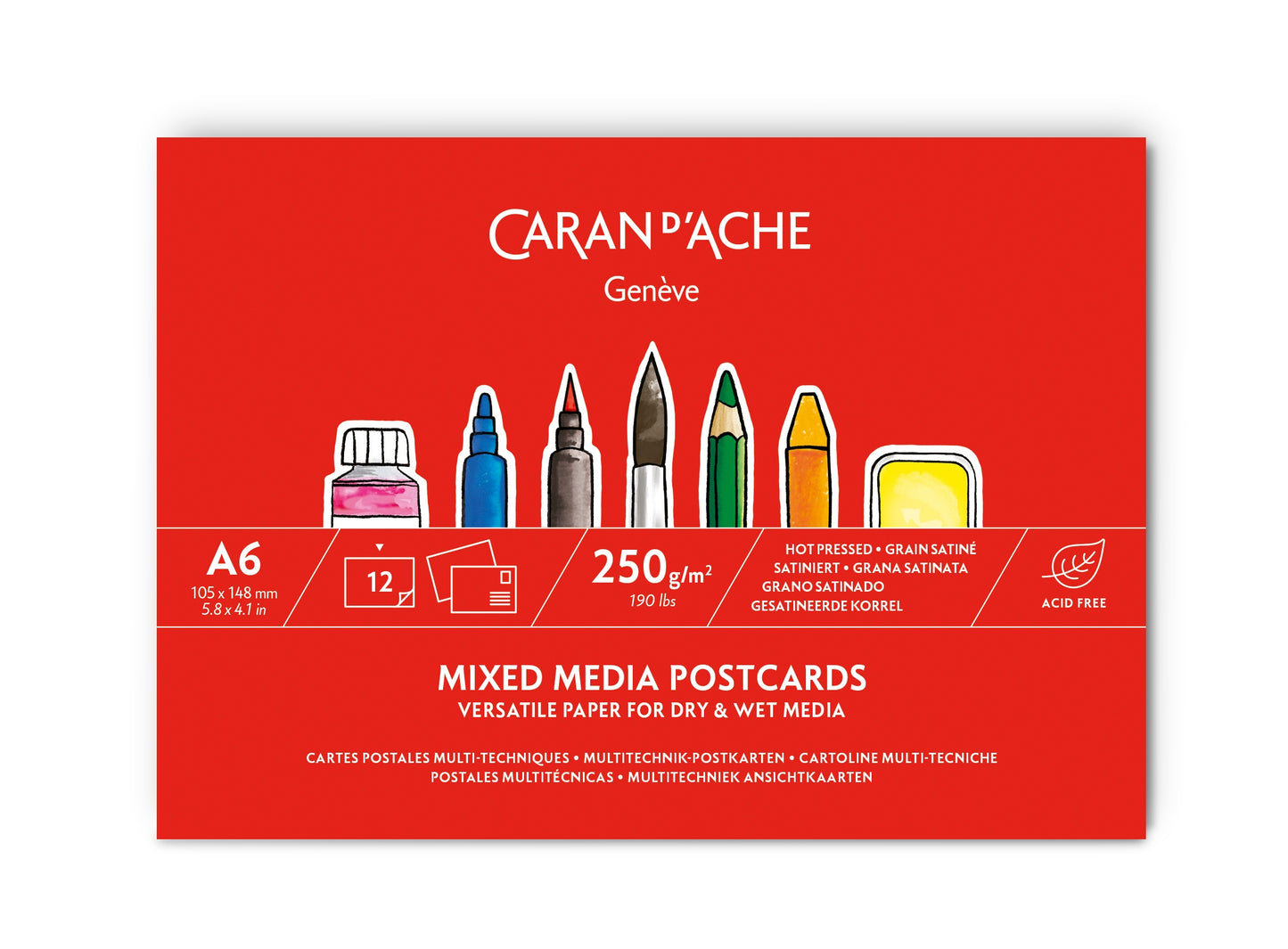 Mixed Media Postcards Caran d'Ache