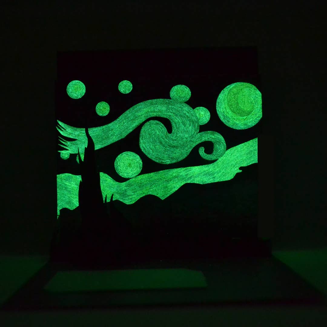 Glow Starry Night Pop-Up Art Cards - Odd Nodd Art Supply