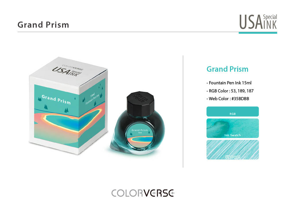 Grand Prism Colorverse USA Special Fountain Pen Ink - Odd Nodd Art Supply
