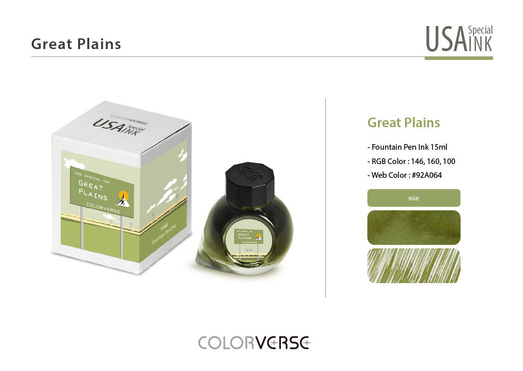 Great Plains Colorverse USA Special Fountain Pen Ink - Odd Nodd Art Supply