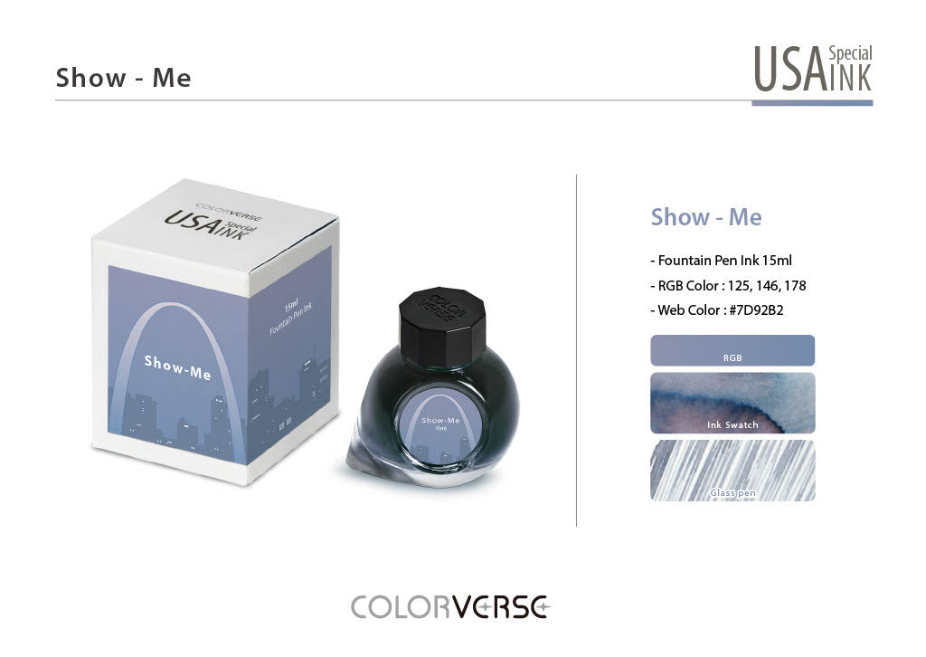 Show Me Colorverse USA Special Fountain Pen Ink - Odd Nodd Art Supply