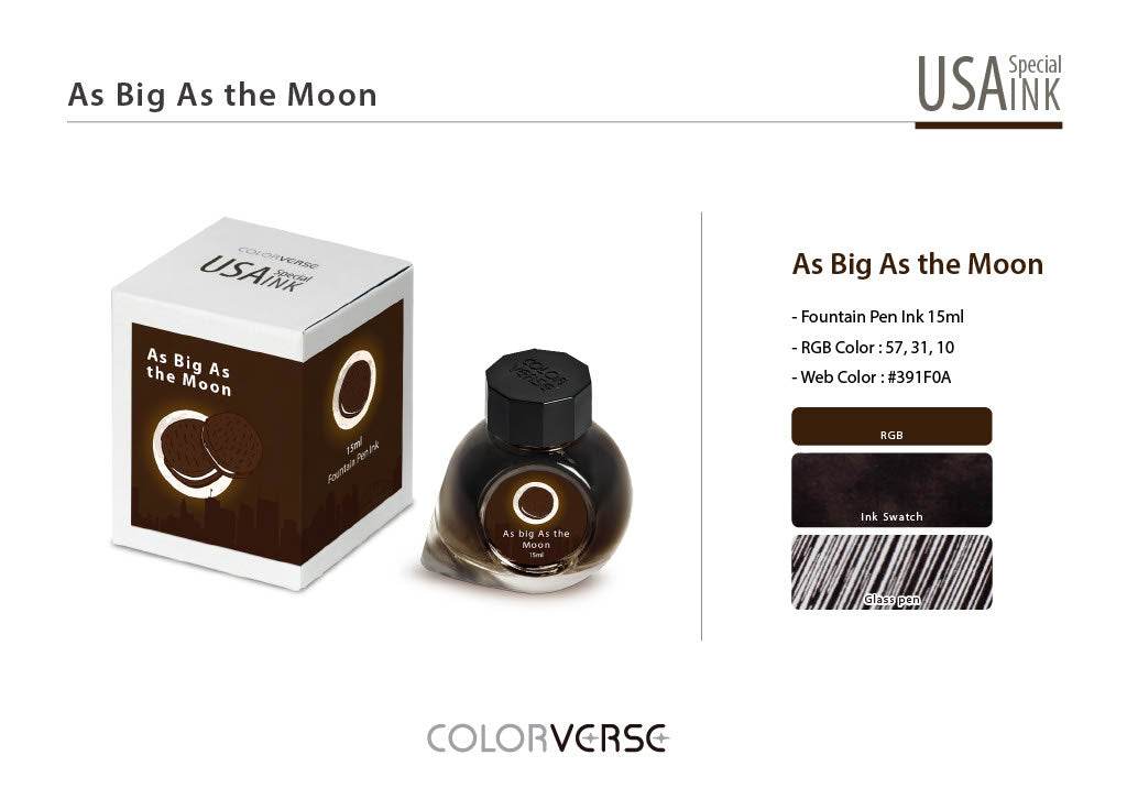 As Big As The Moon Colorverse USA Special Fountain Pen Ink - Odd Nodd Art Supply
