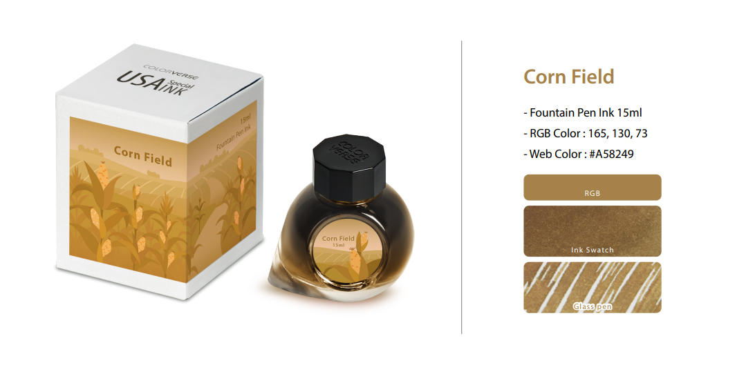 Corn Field Colorverse USA Special Fountain Pen Ink - Odd Nodd Art Supply