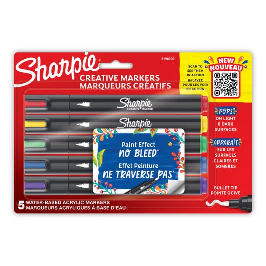 5 Pack Bullet Tip Sharpie Creative Markers Sets - Odd Nodd Art Supply