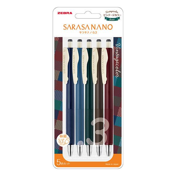Vintage Set A Sarasa Nano Gel Retractable Pen - Odd Nodd Art Supply