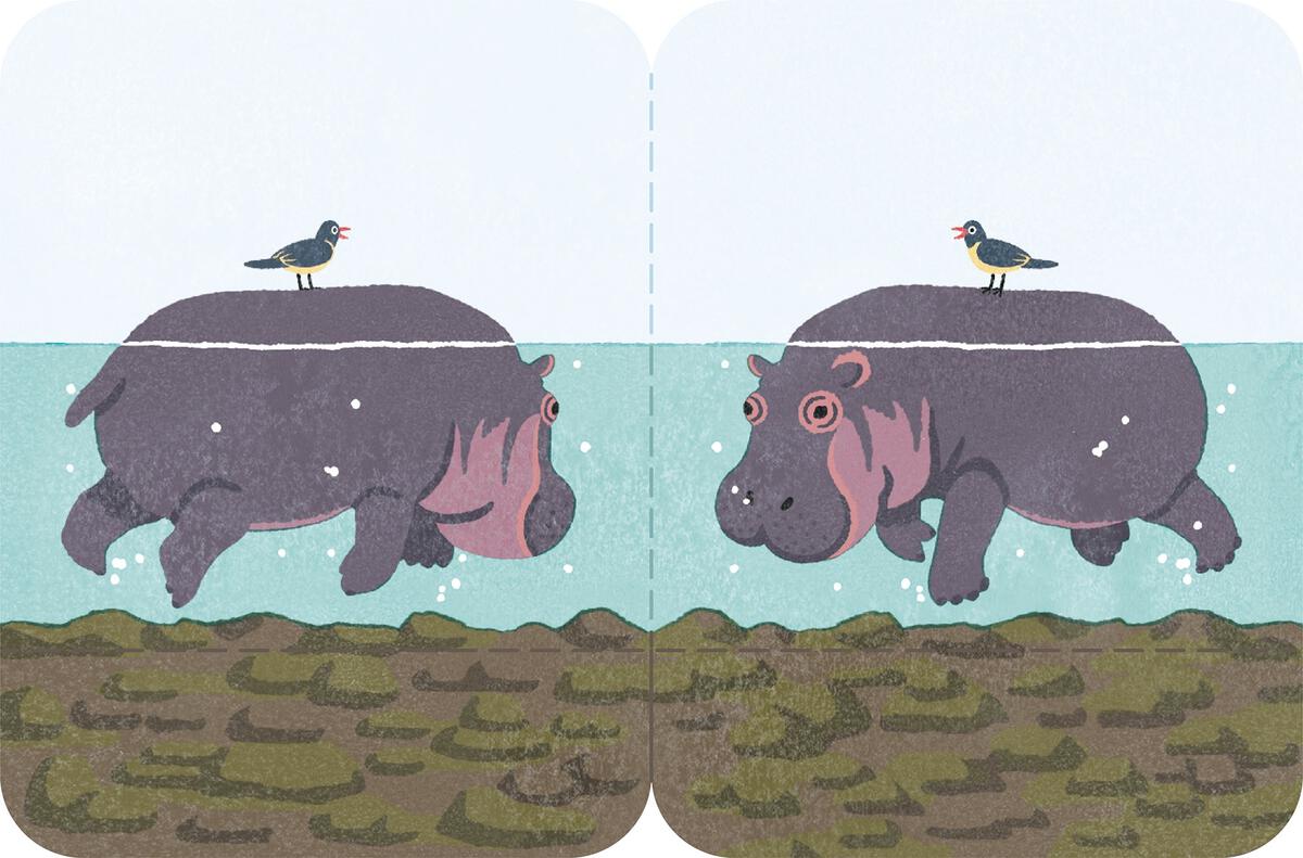 Hippo Futamata Fusen Sticky Notes - Odd Nodd Art Supply