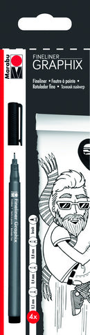 Marabu Graphix Fineliner Sets Black - Odd Nodd Art Supply