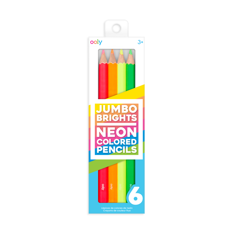 Jumbo Brights Neon Colored Pencils Set - Odd Nodd Art Supply