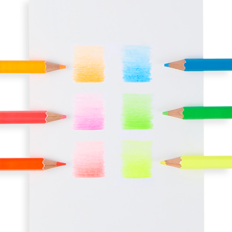 Example Jumbo Brights Neon Colored Pencils Set