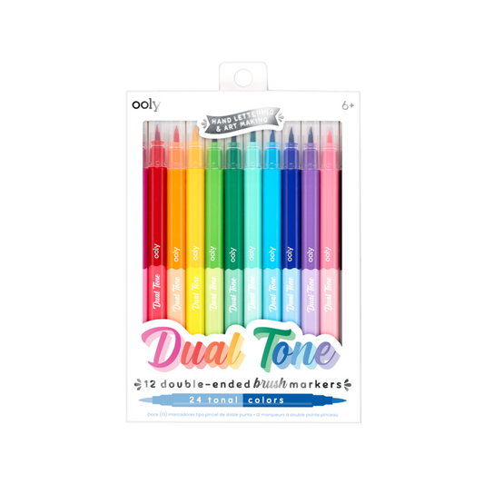 Dual Tone Double Ended Brush Markers 12/24 Set - Odd Nodd Art Supply