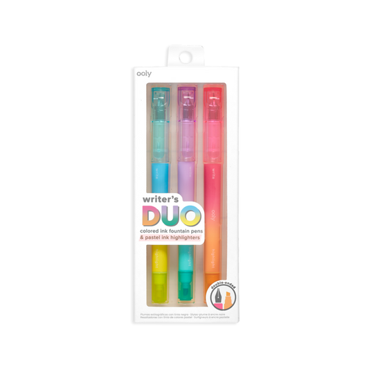 Writer's Duo 2 in 1 Fountain Pens + Highlighters - Odd Nodd Art Supply
