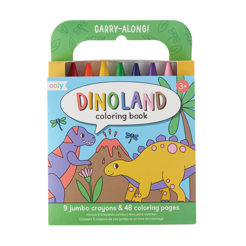 Dinoland Carry Along Crayon and Coloring Book Kits - Odd Nodd Art Supply