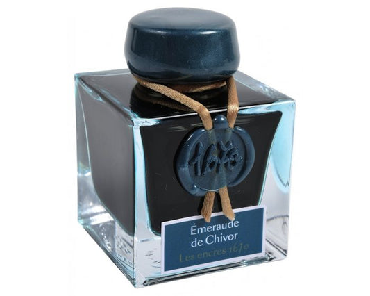 Emerald of Chivor 1670 Anniversary Ink J. Herbin Fountain Pen Anniversary Inks - Odd Nodd Art Supply
