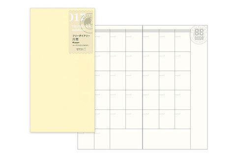 Free Monthly Diary Traveler's Company Regular Sized Notebooks and Refills - Odd Nodd Art Supply
