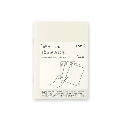 Midori MD Notebook Light 3 pack A6 - Odd Nodd Art Supply