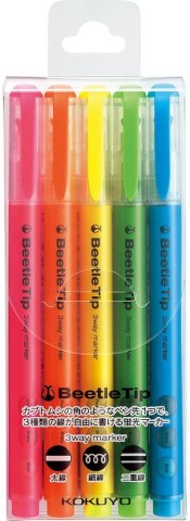 Beetle Tip Highlighter Marker Sets 3 Way - Odd Nodd Art Supply